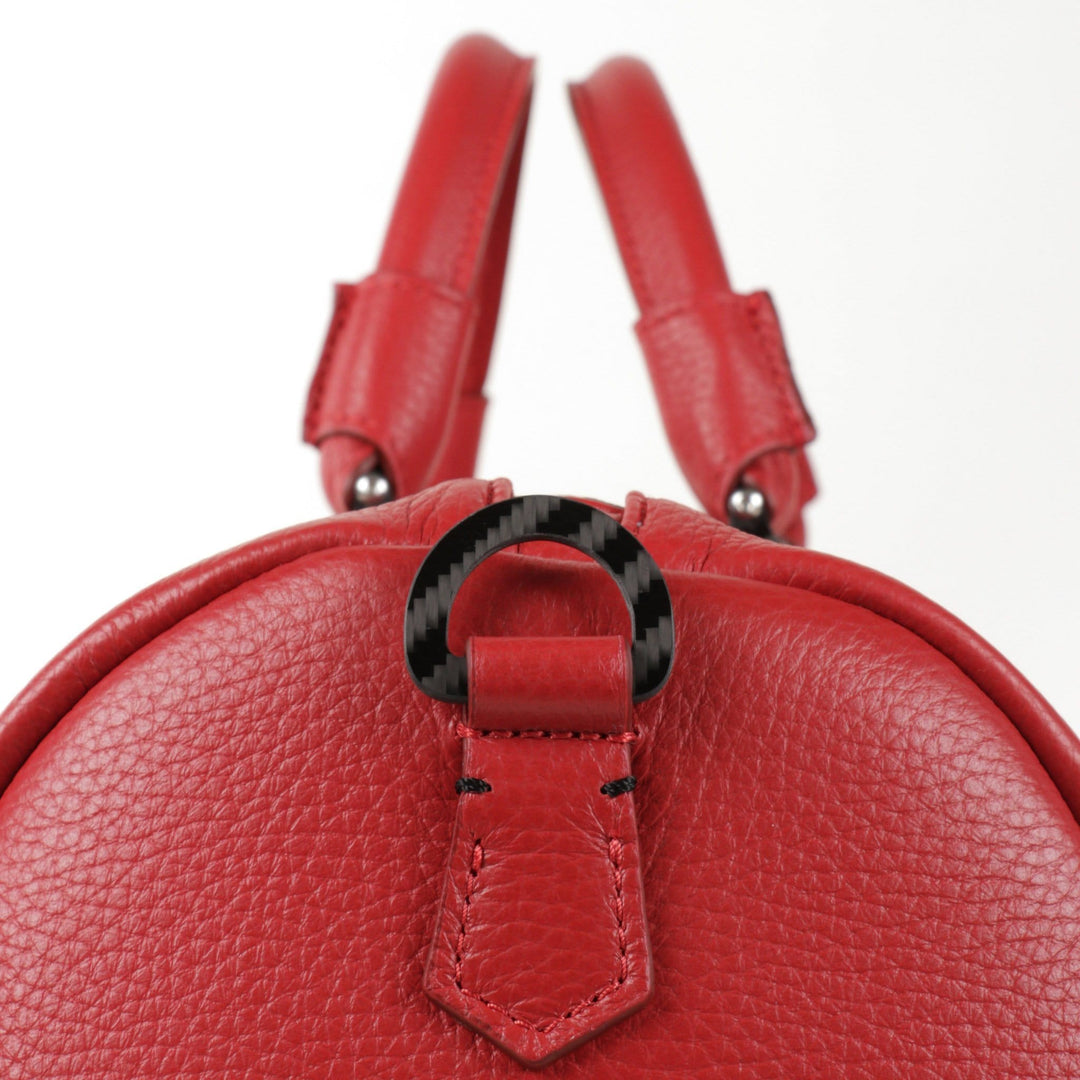 Tecknomonster Travel Bag Tecknomonster Bolina Leather Bag Red Colour Brand