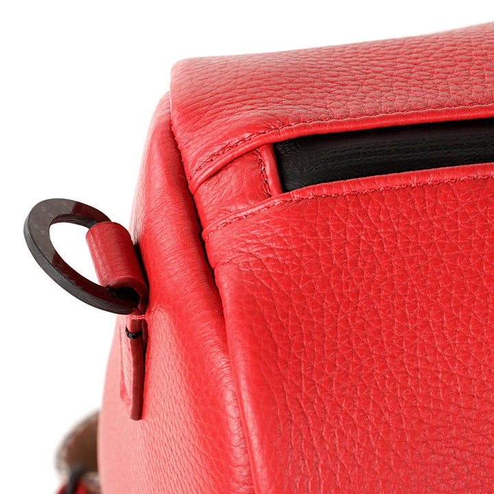 Tecknomonster Travel Bag Tecknomonster Bolina Leather Bag Red Colour Brand