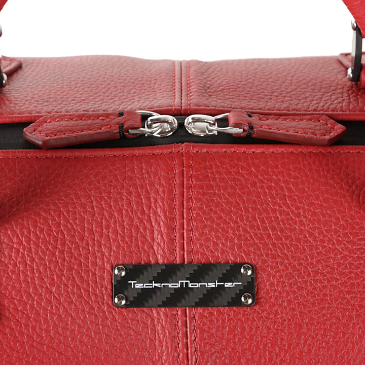 Tecknomonster Travel Bag Tecknomonster Bolina Leather Bag Red Colour Brand