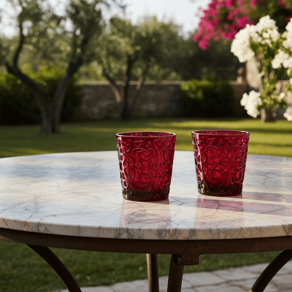 Mario Luca Giusti Siviglia Set of 2 Tumblers Ruby Brand Tumblers