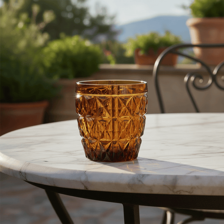 Mario Luca Giusti Stella Set of 2 Tumblers Amber Brand Tumblers