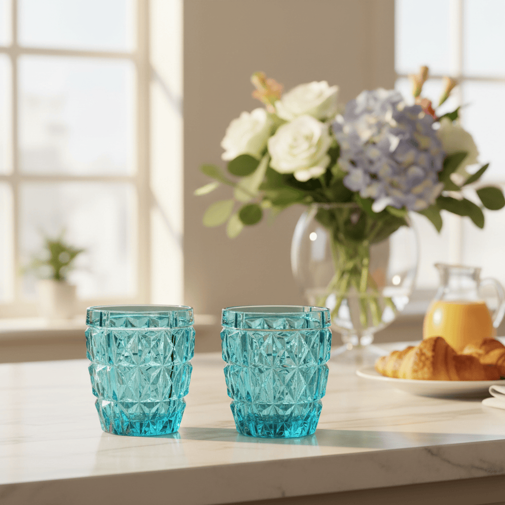 Mario Luca Giusti Stella Set of 2 Tumblers Turquoise Brand Tumblers