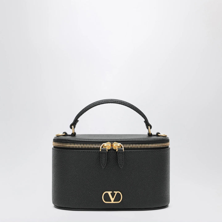 Valentino Garavani - VLogo Signature Mini Vanity Bag in Black Leather Brand U