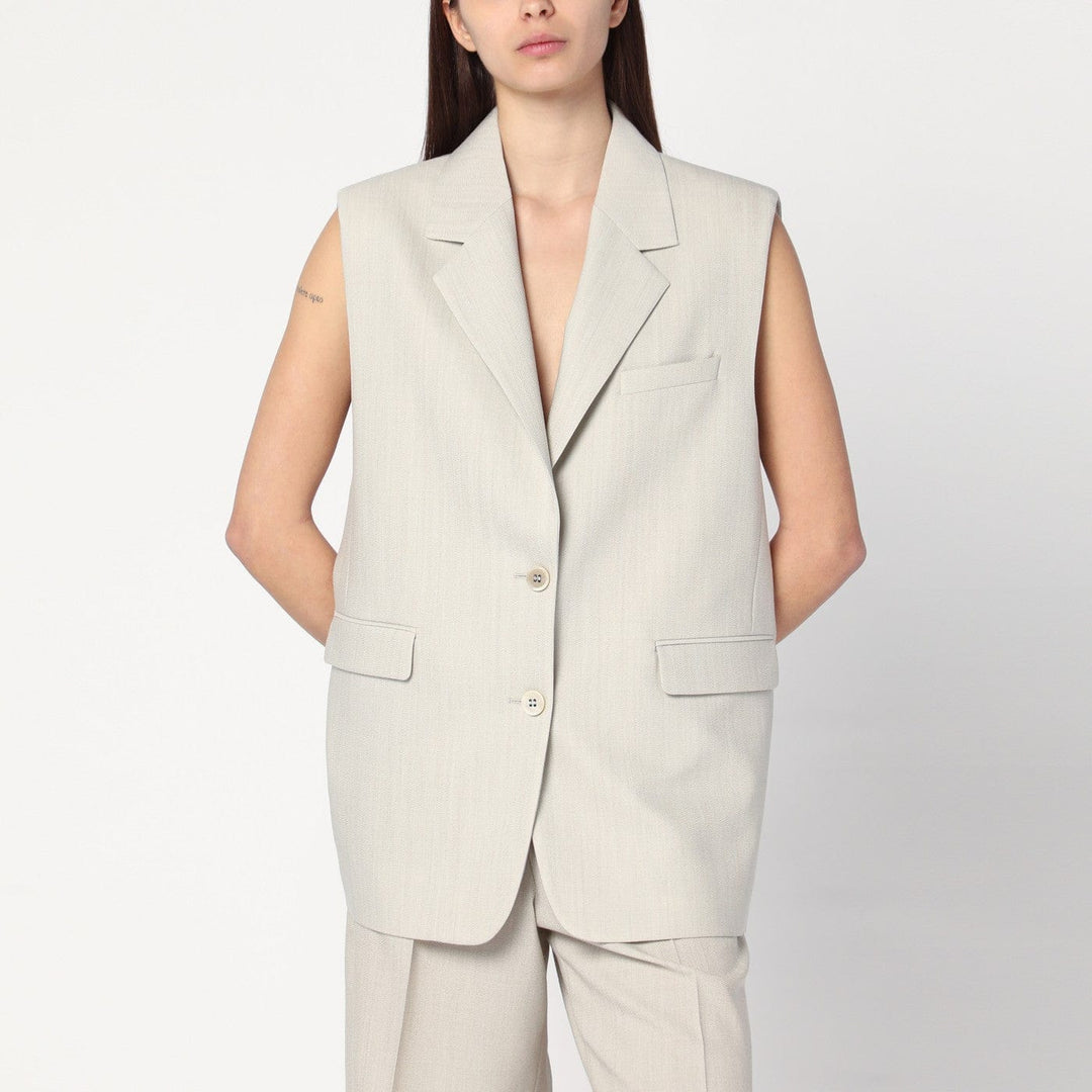 Vests 42  IT Golden Goose - Single-breasted vest in wool blend Brand