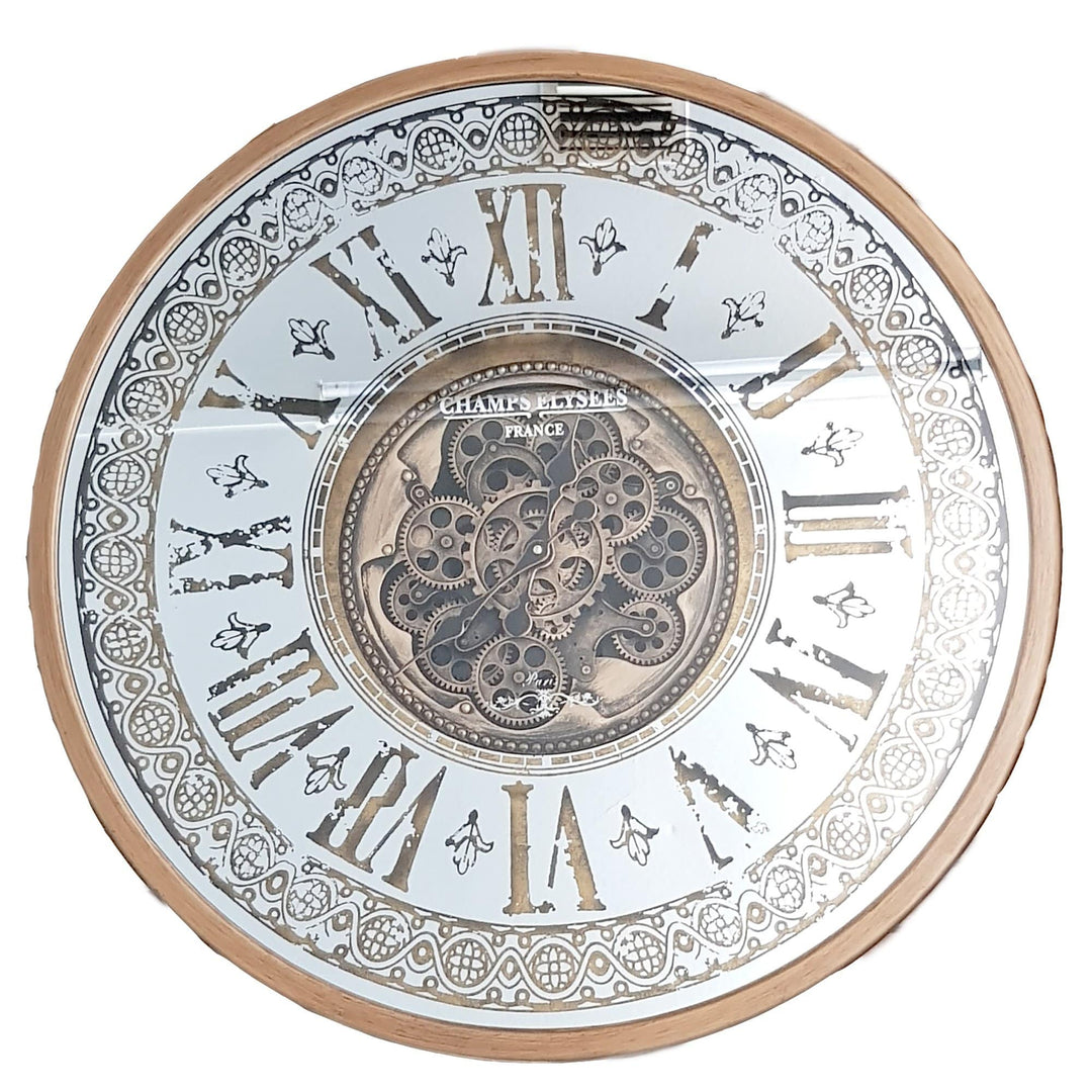 Chilli Wall Clock Persian Moving Cogs Clock Wall Clock Gold Brand