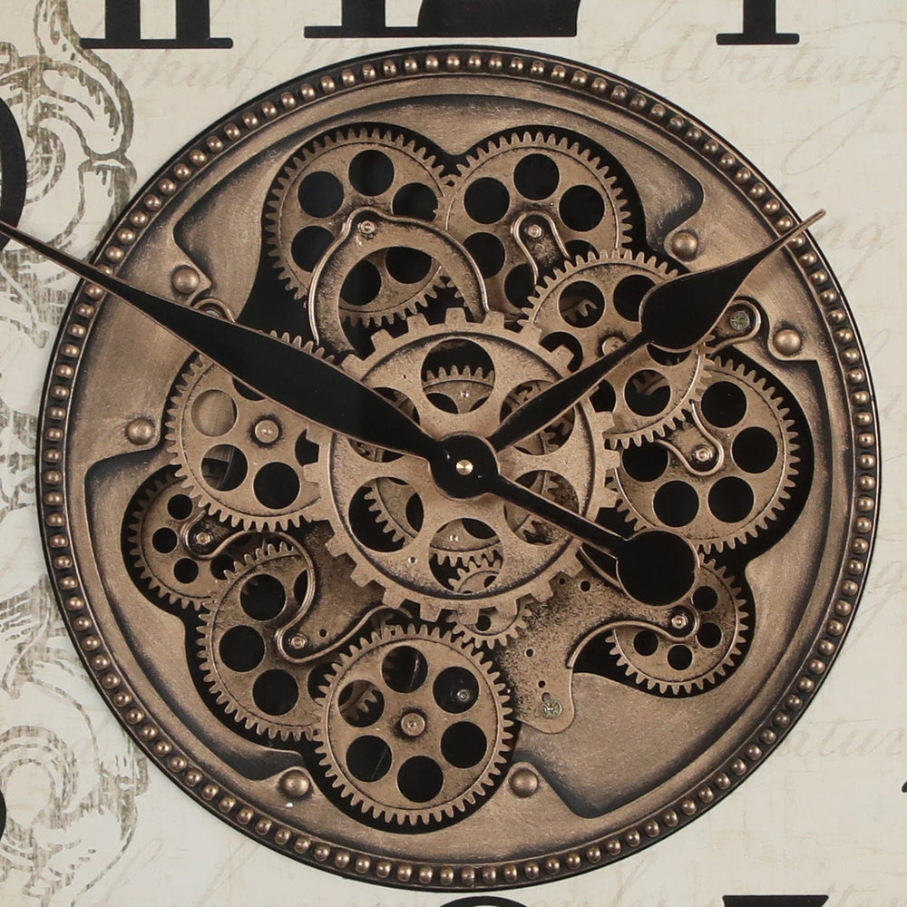 Chilli Wall Clock Robespierre Round Industrial Age Wall Clock Black w Natural Brand