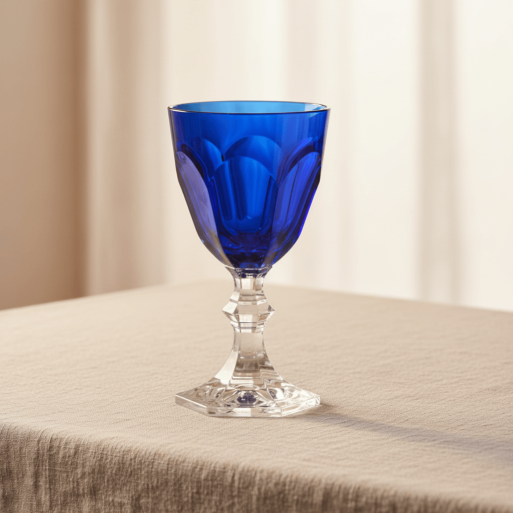 Mario Luca Giusti Dolce Vita Set of 2 Water Glass Royal Blue Brand Water Glass