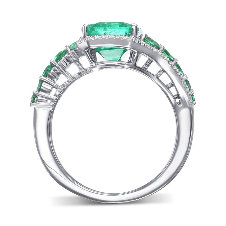 Leibish Couture Muzo Emerald and Diamond Ring